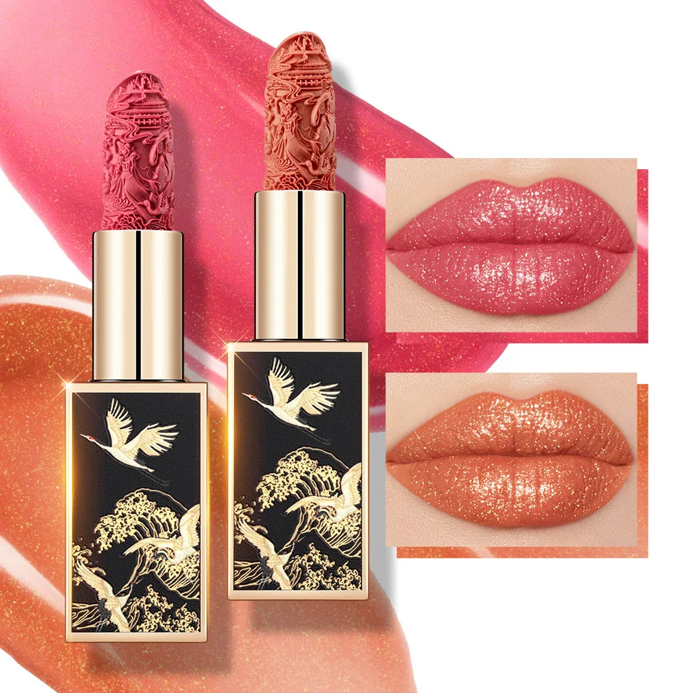 CATKIN Matte Lipstick 2PCS Set Long Lasting for 24H，Lightweight Soft and Ultra Hydrating Lipsticks Infused with Vitamin E