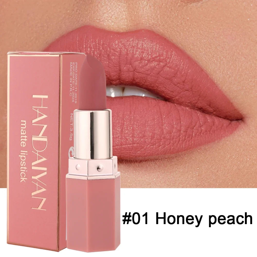 6 Colors Sexy Matte Lipstick Waterproof Long Lasting Color Rendering Non-stick Velvet Lips Liner Pencil Woman Makeup Cosmetics