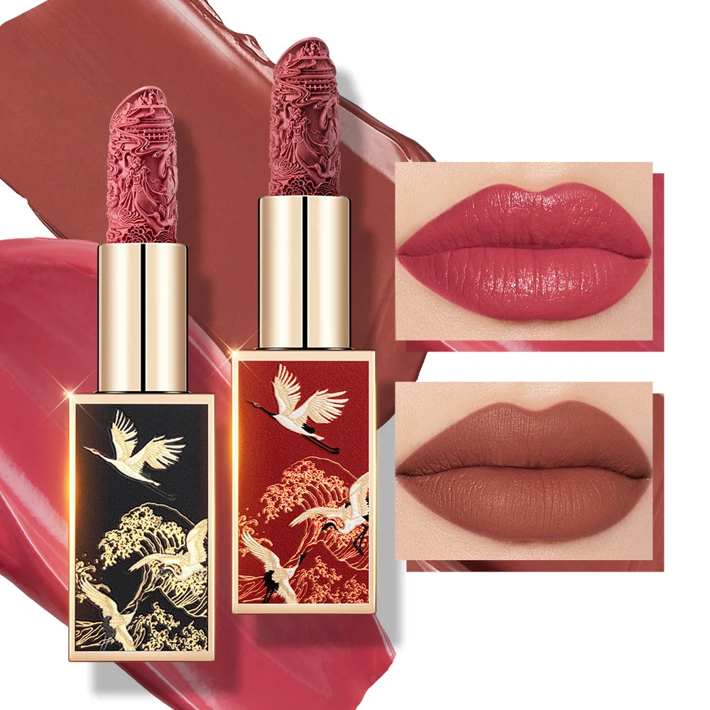 CATKIN Matte Lipstick 2PCS Set Long Lasting for 24H，Lightweight Soft and Ultra Hydrating Lipsticks Infused with Vitamin E