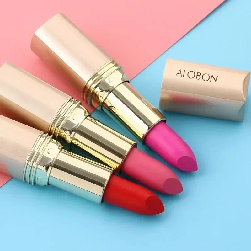 Makeup Matte Lipstick Waterproof 24 Hours Long Lasting Red Lipsticks Resistant Rose Lip Tint Velvet Women Non-Stick Cup Cosmetic
