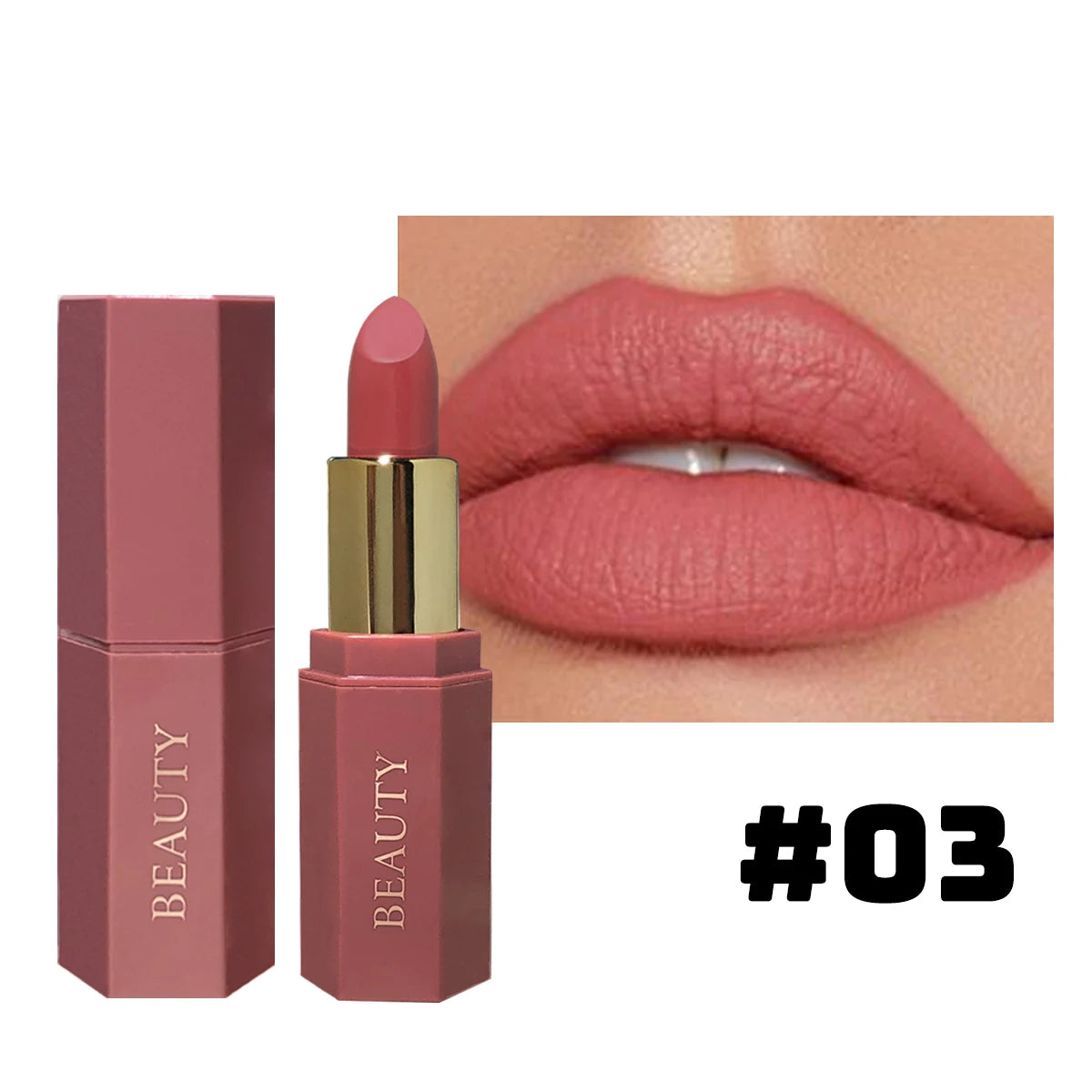 6 Colors Sexy Matte Lipstick Waterproof Long Lasting Color Rendering Non-stick Velvet Lips Liner Pencil Woman Makeup Cosmetics