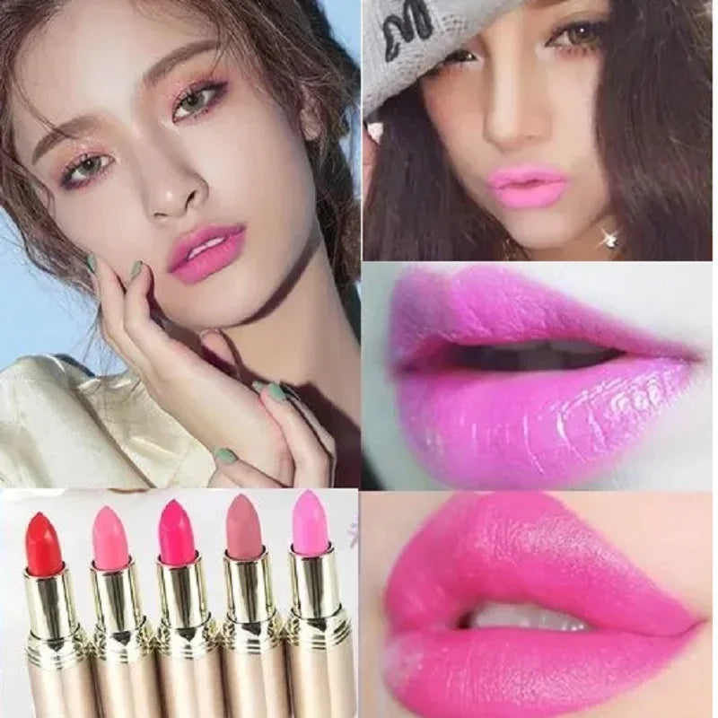 Makeup Matte Lipstick Waterproof 24 Hours Long Lasting Red Lipsticks Resistant Rose Lip Tint Velvet Women Non-Stick Cup Cosmetic