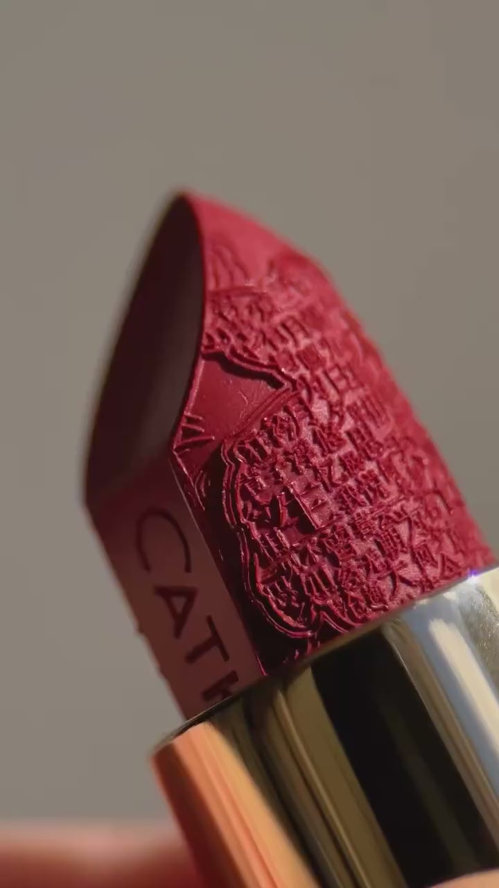 CATKIN Dreamworld Carving Lipstick, Waterproof Long Lasting Satin Nourish Moisturizing Smooth Soft 0.13 Ounce-Chinese Style